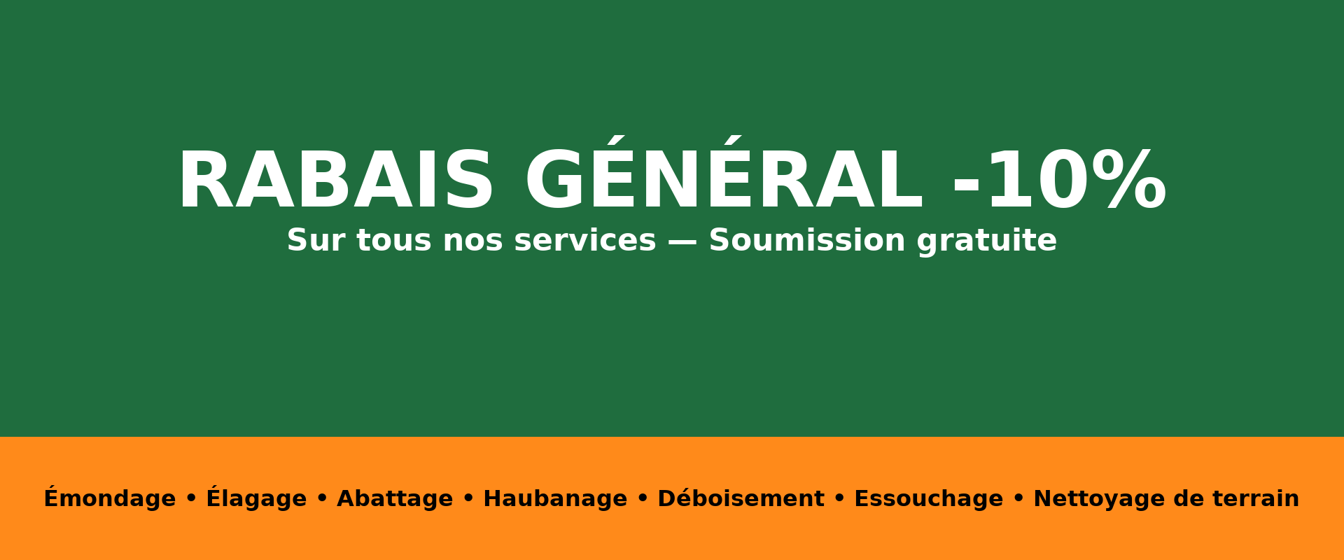 Rabais général -10% sur tous nos services
